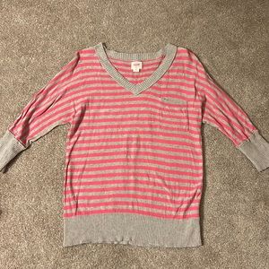 Target brand Mossimo Size small 3/4 sleeve stripped shirt